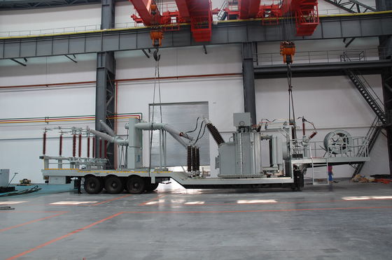 132kvは取付けられた移動式変圧器のサブステーションの緊急車を組立て式に作りました